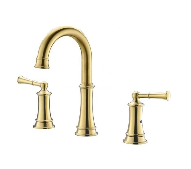APB122-BTG Torneira para lavatório luxuosa elegante 3 furos torneira clássica banhada a ouro torneira de banheiro