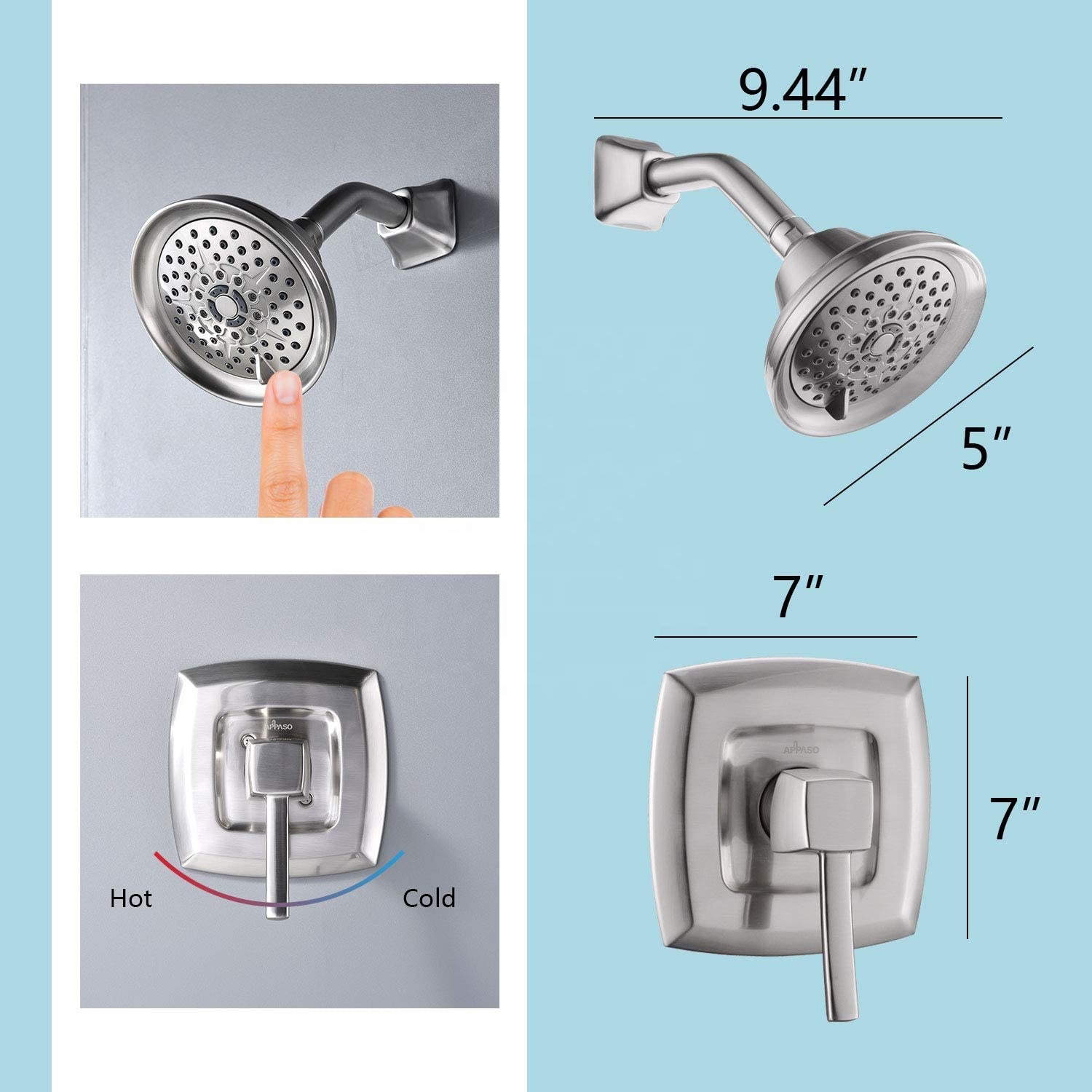 Conjunto de torneira de chuveiro simples de hotel novo modelo mais vendido Conjunto de torneira de banheiro e chuveiro de parede