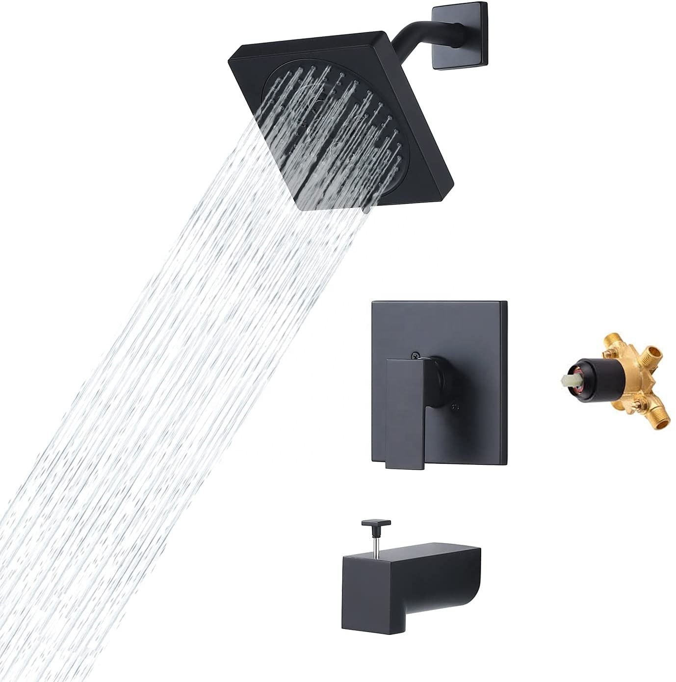 Conjunto de torneira de banheiro de luxo de chegada nova com sistema de ducha com efeito de chuva