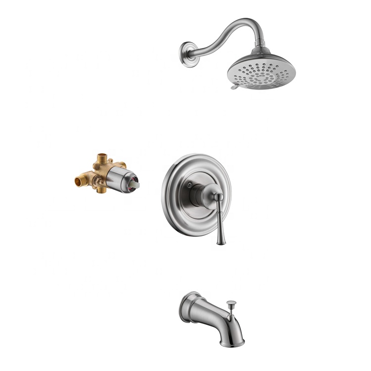 Conjunto de sistema de combinação de chuveiro estilo moderno moda simples ouro para banheiro