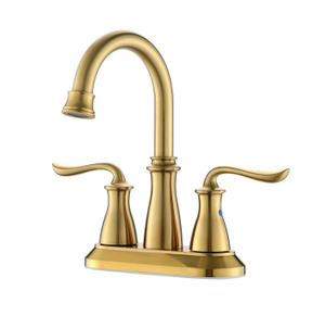 APB135-BTG Torneiras de banheiro de ouro escovado Torneiras de aço inoxidável com alça dupla de ouro